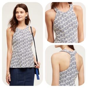 Anthro Deletta Edana Peplum Halter Top